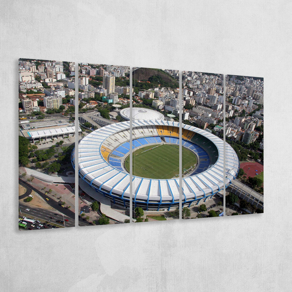 Maracana Stadium Canvas Prints Rio De Janeiro Wall Art,Multi Panels B,Sport Stadium Art Prints, Fan Gift