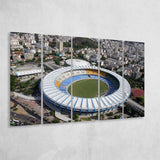 Maracana Stadium Canvas Prints Rio De Janeiro Wall Art,Multi Panels B,Sport Stadium Art Prints, Fan Gift