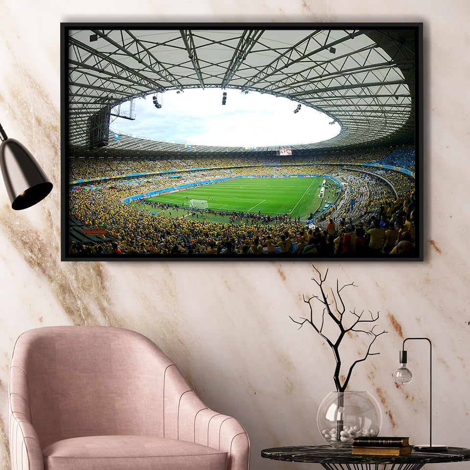 Maracana Wall Art Rio De Janeiro Stadium Framed Canvas Prints Football,Sport Stadium Art Prints, Fan Gift