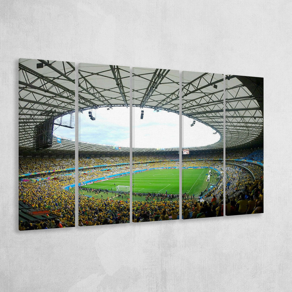 Maracana Wall Art Rio De Janeiro Stadium Canvas Prints Football,Multi Panels B,Sport Stadium Art Prints, Fan Gift