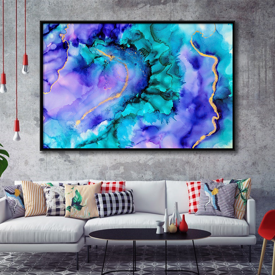 Marble Canvas Art Framed Canvas Prints Wall Art Decor, Framed Picture, Floating Frame