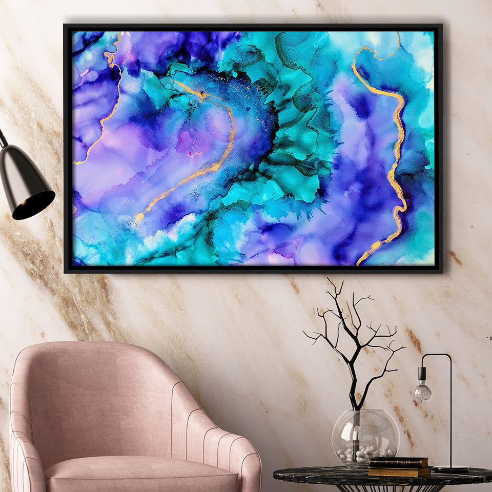 Marble Canvas Art Framed Canvas Prints Wall Art Decor, Framed Picture, Floating Frame