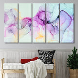 Marble Color Wall Art 5 Piece B Canvas Prints Wall Art, Multi Panels,Large Canvas