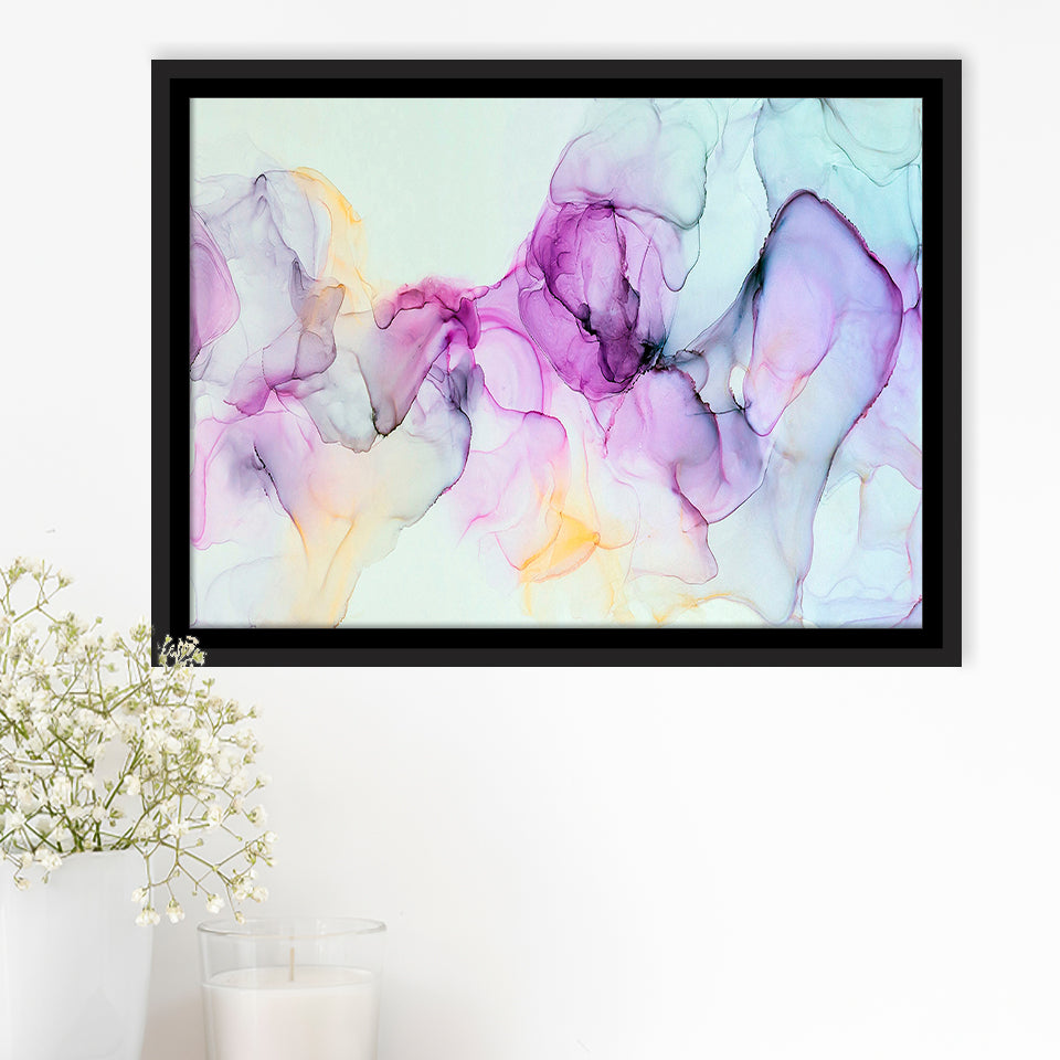 Marble Color Wall Art Framed Canvas Prints Wall Art Decor, Framed Picture, Floating Frame