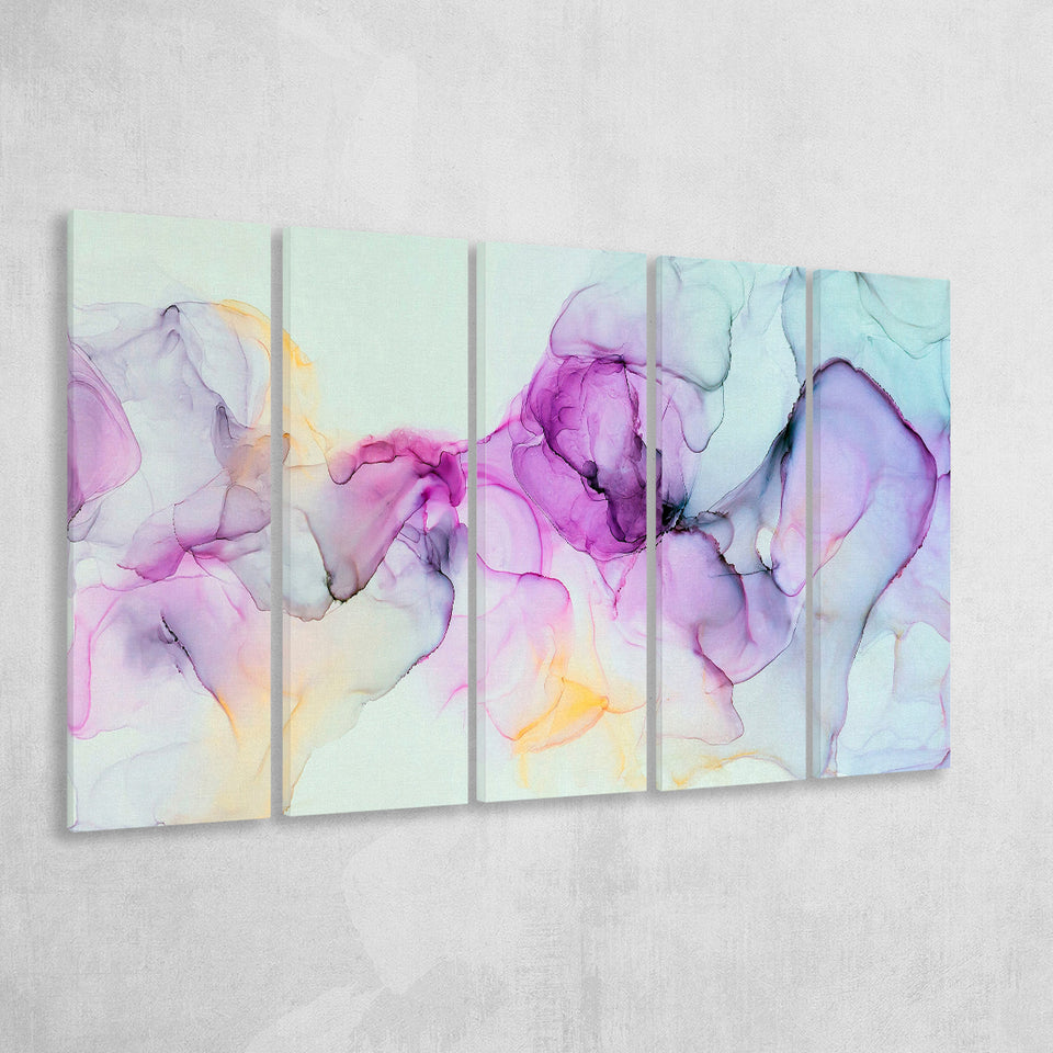 Marble Color Wall Art 5 Piece B Canvas Prints Wall Art, Multi Panels,Large Canvas