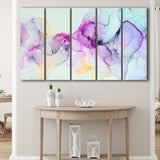 Marble Color Wall Art 5 Piece B Canvas Prints Wall Art, Multi Panels,Large Canvas