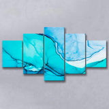 Marble Effect 5 Piece Canvas Prints Wall Art Decor, Multi Panels, Mixed Canvas