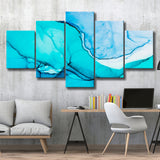 Marble Effect 5 Piece Canvas Prints Wall Art Decor, Multi Panels, Mixed Canvas