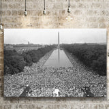 March On Washington Black And White Print, Civil Rights Movement Canvas Prints Wall Art Home Decor