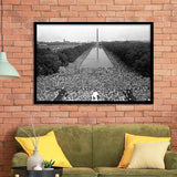March On Washington Black And White Print, Civil Rights Movement Framed Art Prints, Wall Art,Home Decor,Framed Picture