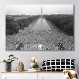 March On Washington Black And White Print, Civil Rights Movement Canvas Prints Wall Art Home Decor
