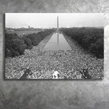 March On Washington Black And White Print, Civil Rights Movement Canvas Prints Wall Art Home Decor