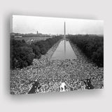 March On Washington Black And White Print, Civil Rights Movement Canvas Prints Wall Art Home Decor
