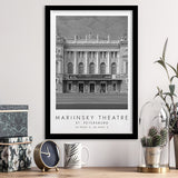 Mariinsky Theater St Petersburg Theatre Lovers Black And White Art Framed Art Prints Wall Art Decor, Framed Picture