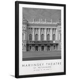 Mariinsky Theater St Petersburg Theatre Lovers Black And White Art Framed Art Prints Wall Art Decor, Framed Picture