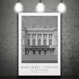 Mariinsky Theater St Petersburg Theatre Lovers Black And White Art Canvas Prints Wall Art Home Decor
