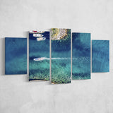 Marine In Croatia Aerial 5 Piece Canvas Prints Wall Art Decor, Multi Panels, Mixed Canvas