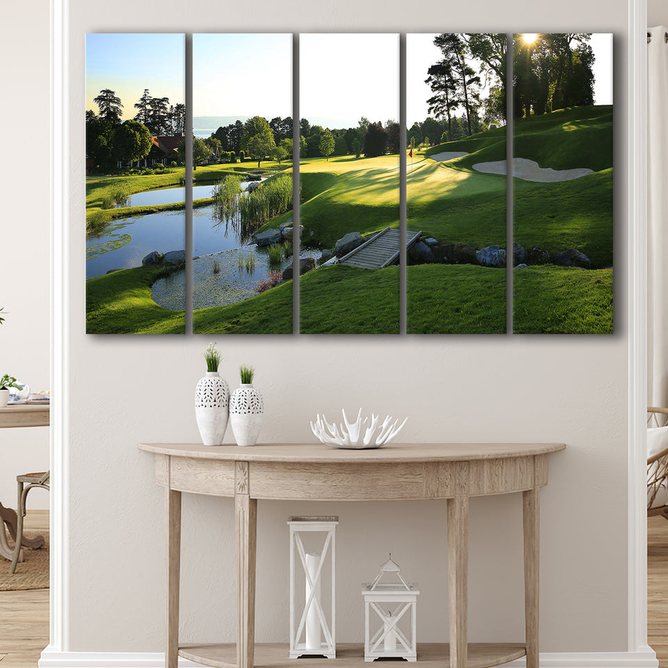 Marine Text Strand Albatros Golf Solutions Zwei Grad Opiate Blase, 5 Panels Extra Large Canvas Prints Wall Art Decor