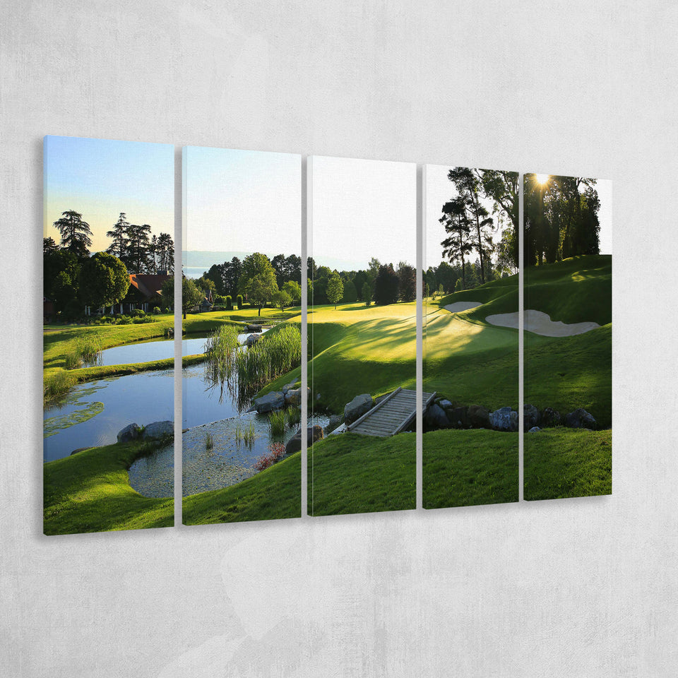 Marine Text Strand Albatros Golf Solutions Zwei Grad Opiate Blase, 5 Panels Extra Large Canvas Prints Wall Art Decor