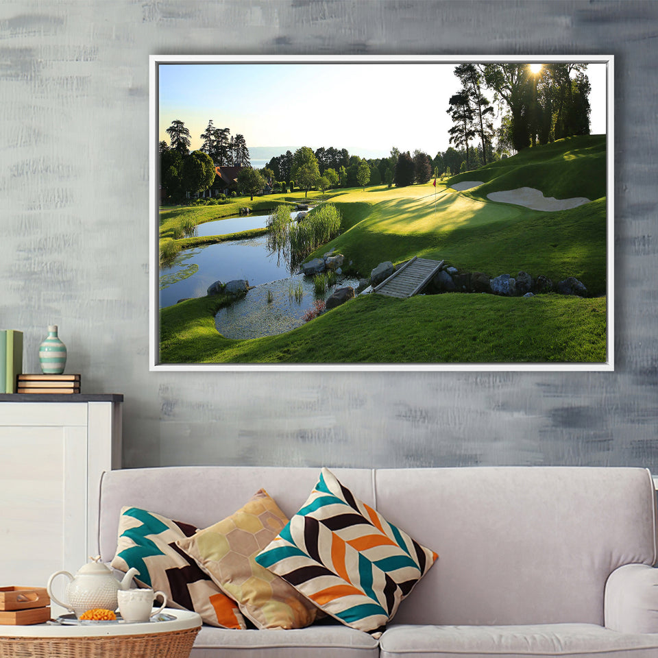 Marine Text Strand Albatros Golf Solutions Zwei Grad Opiate Blase, Framed Canvas Prints Wall Art Decor, Floating Frame