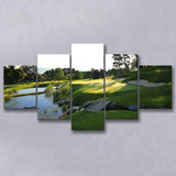 Marine Text Strand Albatros Golf Solutions Zwei Grad Opiate Blase, Golf Art Print, 5 Panels Canvas Prints Wall Art Decor