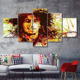 Marley Abstract 5 Piece Canvas Prints Wall Art - Painting Prints, Wall Decor,Multi Panel