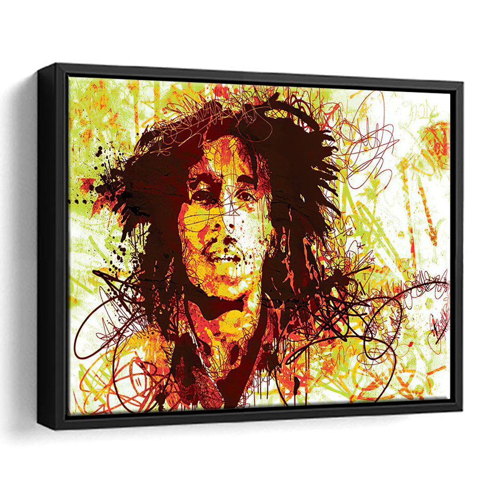Marley Abstract Framed Canvas Prints Wall Art - Painting Prints, Wall Decor, Floating Frame