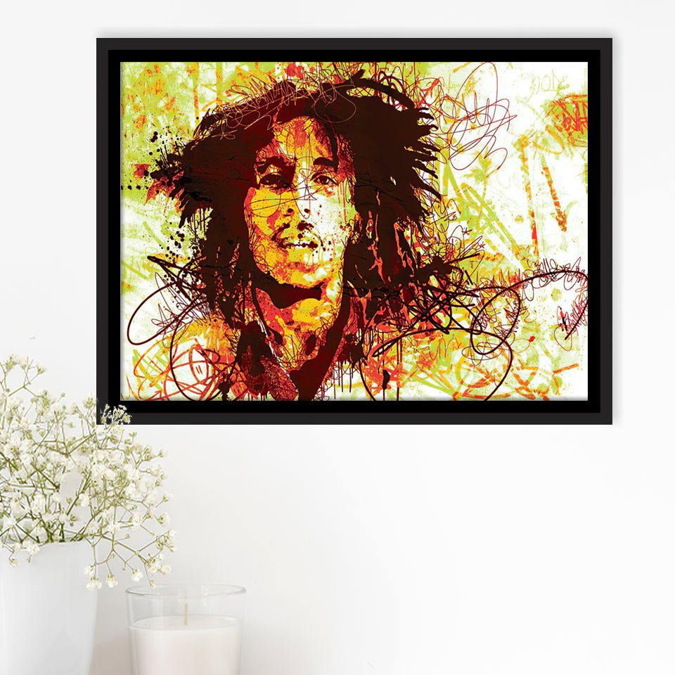 Marley Abstract Framed Canvas Prints Wall Art - Painting Prints, Wall Decor, Floating Frame