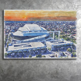 Marlins Baseball Stadium LoanDepot Park Watercolor, Sport Art Prints Fan Gift, Canvas Prints Wall Art Decor