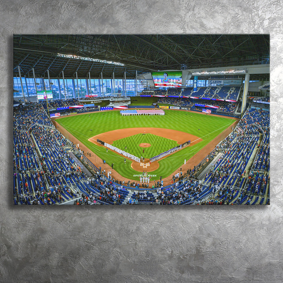 Marlins Park, Stadium Canvas, Sport Art, Gift for him, Fan Gift, Canvas Prints Wall Art Decor