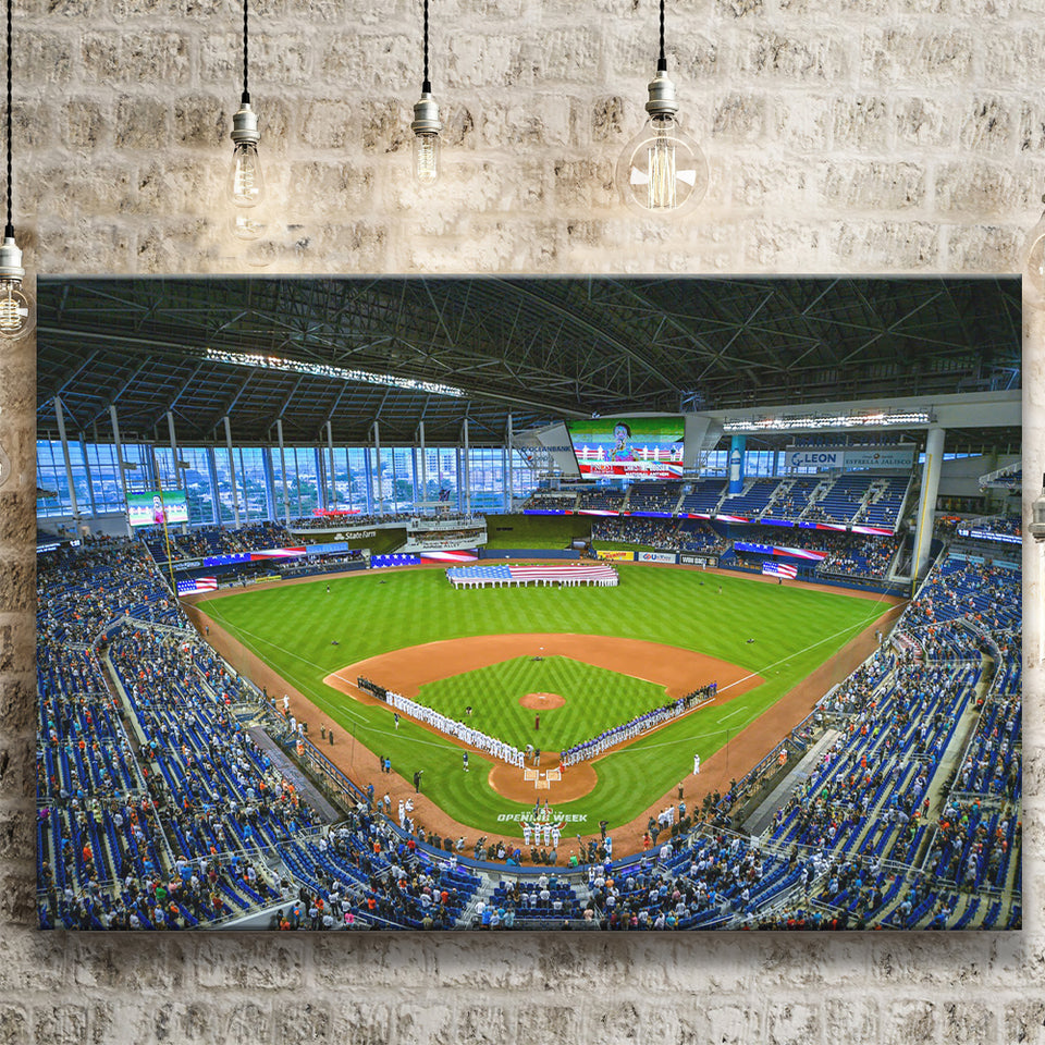 Marlins Park, Stadium Canvas, Sport Art, Gift for him, Fan Gift, Canvas Prints Wall Art Decor