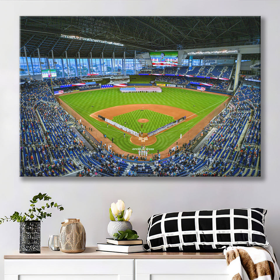 Marlins Park, Stadium Canvas, Sport Art, Gift for him, Fan Gift, Canvas Prints Wall Art Decor