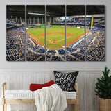 Marlins Park Stadium, Stadium Canvas, Sport Art, Gift for him, Multi Panels B, Canvas Prints Wall Art Decor