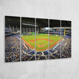 Marlins Park Stadium, Stadium Canvas, Sport Art, Gift for him, Multi Panels B, Canvas Prints Wall Art Decor