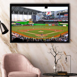 Marlins Park in Miami, Stadium Canvas, Sport Art, Gift for him, Framed Canvas Prints Wall Art Decor, Framed Picture