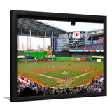 Marlins Park in Miami, Stadium Canvas, Sport Art, Gift for him, Framed Art Prints Wall Art Decor, Framed Picture