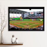 Marlins Park in Miami, Stadium Canvas, Sport Art, Gift for him, Framed Canvas Prints Wall Art Decor, Framed Picture