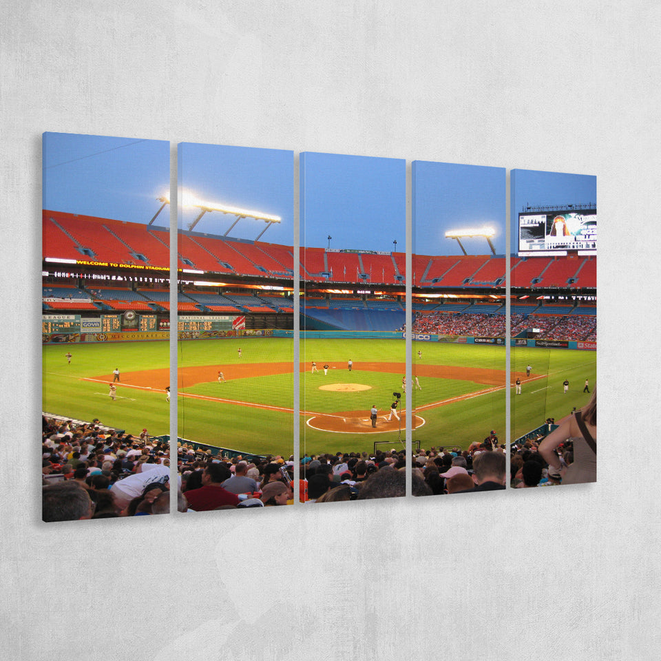 Marlins, Stadium Canvas, Sport Art, Gift for him, Multi Panels B, Canvas Prints Wall Art Decor