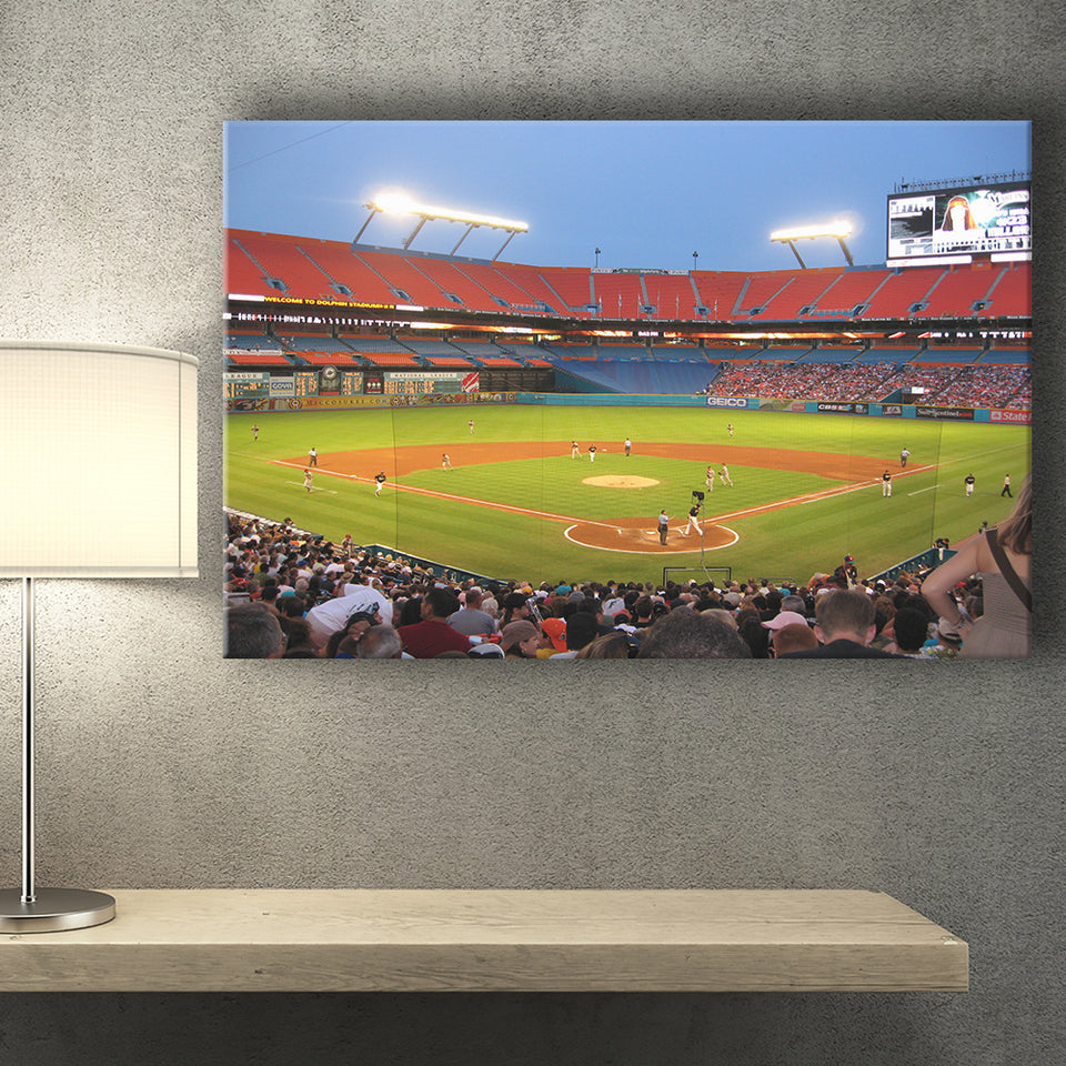 Marlins, Stadium Canvas, Sport Art, Gift for him, Fan Gift, Canvas Prints Wall Art Decor