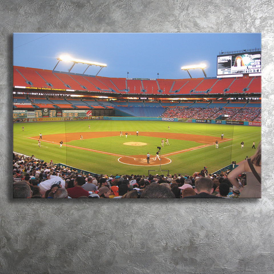 Marlins, Stadium Canvas, Sport Art, Gift for him, Fan Gift, Canvas Prints Wall Art Decor