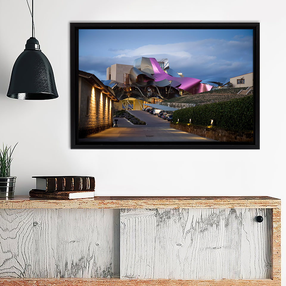 Marques De Riscal Wine Cellar Spain Framed Canvas Wall Art - Canvas Prints, Prints For Sale, Painting Canvas,Framed Prints