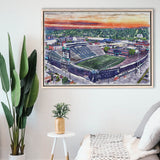Marshall Thundering Herd Joan C Edwards Stadium Watercolor, Sport Art Prints Fan Gift, Framed Canvas Prints Wall Art Decor