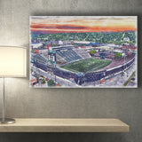 Marshall Thundering Herd Joan C Edwards Stadium Watercolor, Sport Art Prints Fan Gift, Canvas Prints Wall Art Decor