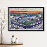 Marshall Thundering Herd Joan C Edwards Stadium Watercolor, Sport Art Prints Fan Gift, Framed Canvas Prints Wall Art Decor