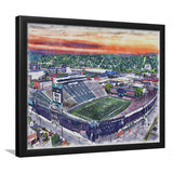 Marshall Thundering Herd Joan C Edwards Stadium Watercolor, Sport Prints Fan Gift, Framed Art Prints Wall Art Decor