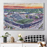 Marshall Thundering Herd Joan C Edwards Stadium Watercolor, Sport Art Prints Fan Gift, Canvas Prints Wall Art Decor