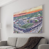 Marshall Thundering Herd Joan C Edwards Stadium Watercolor, Sport Art Prints Fan Gift, Canvas Prints Wall Art Decor