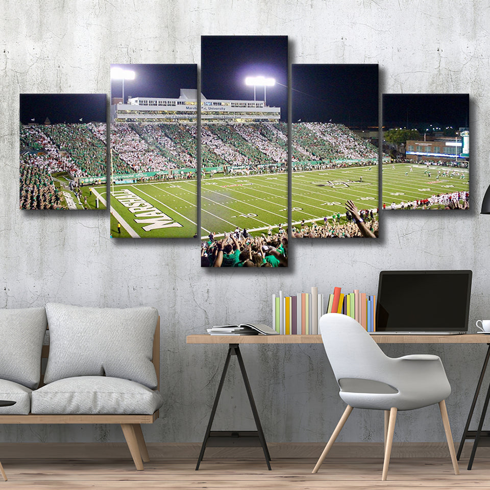 Marshall University Wall Art Joan C Edwards Stadium,Multi Panels,Sport Stadium Art Prints, Fan Gift
