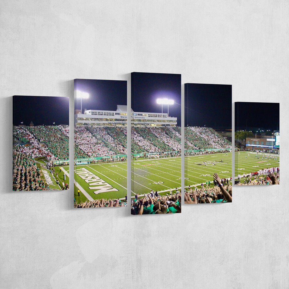 Marshall University Wall Art Joan C Edwards Stadium,Multi Panels,Sport Stadium Art Prints, Fan Gift