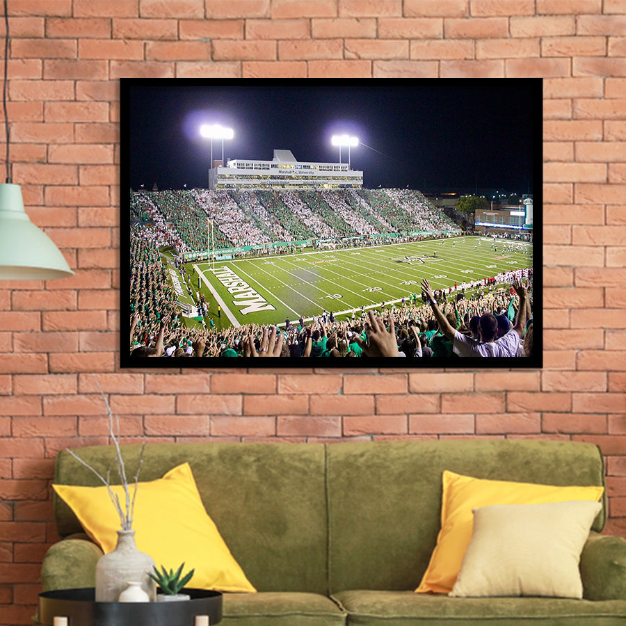 Marshall University Wall Art Joan C Edwards Stadium,Sport Stadium Art Prints, Fan Gift, Wall Decor
